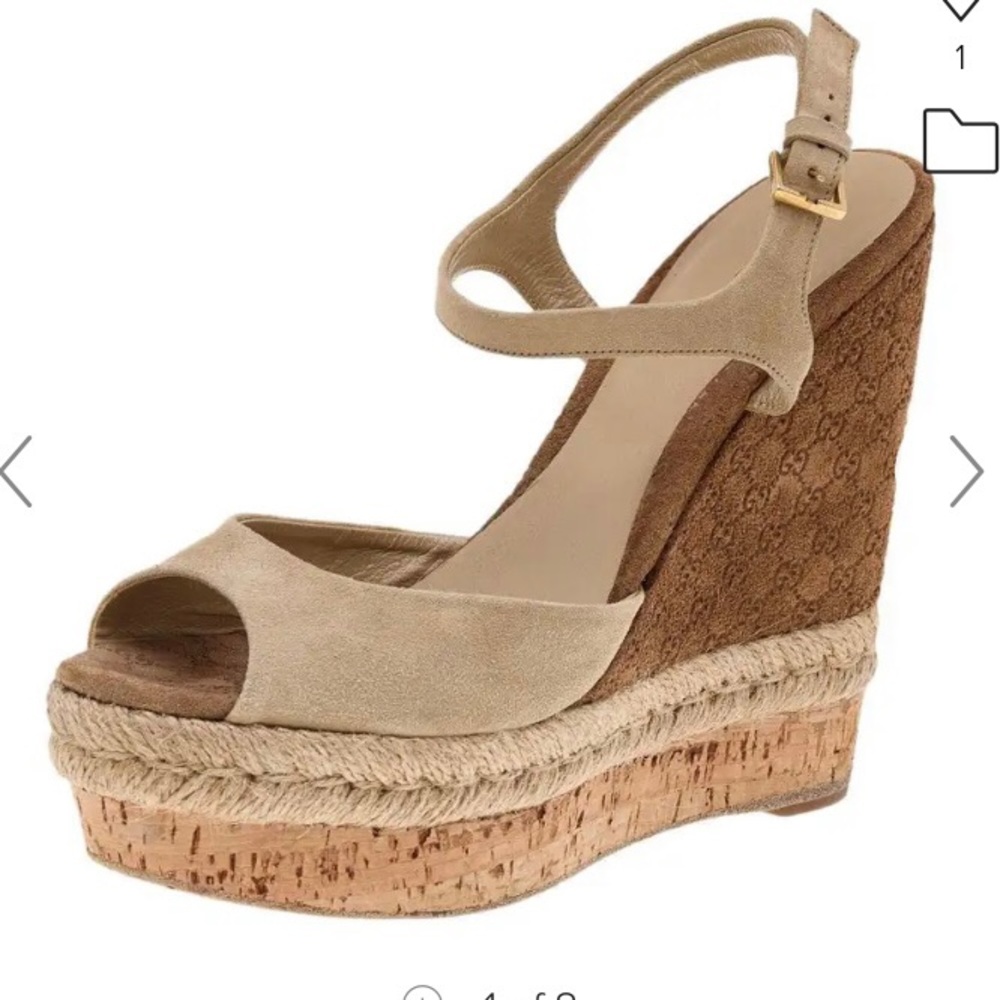 Authentic Gucci Wedge Sandal